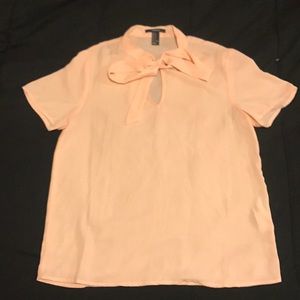 Pink tunic with tie front